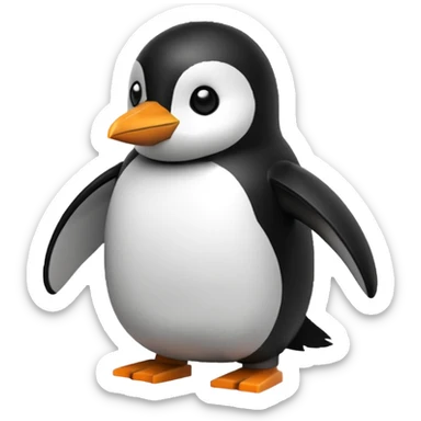 Penguin minecraft sticker
