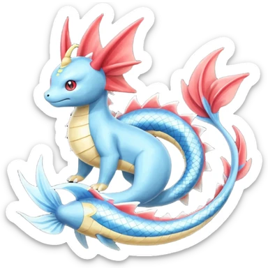 Manectric-Vaporeon-Salamence-Electrike-Amaura-Milotic-koi-Fakemon-fusion, full body sticker