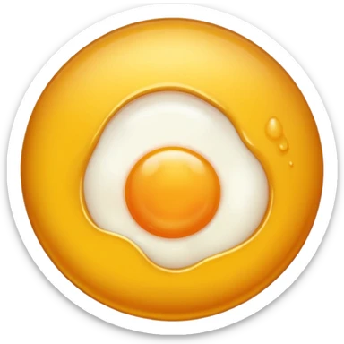 Fried egg without egg white sticker