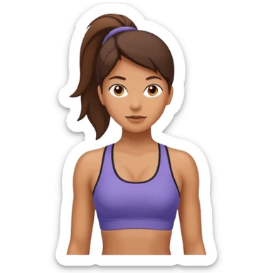 Lady in sports bra sticker