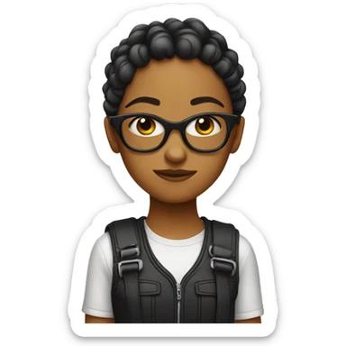 Weird cool girl sticker