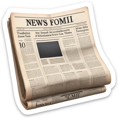 generate realistic detailed news paper sticker