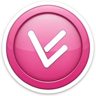 checkmark symbol in a circle in pink color that would reflect that a task has been done sticker