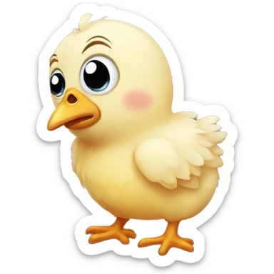 Sad baby Chicken  sticker