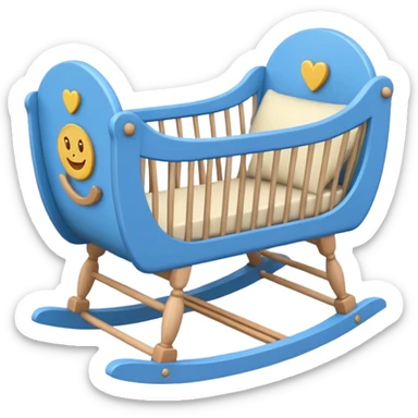 baby cradle blue sticker