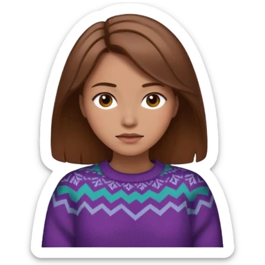 woman surprisingly sensitive and loyal. Still chaotic, but you see how deeply they care under that bold exterior. brown hair sticker