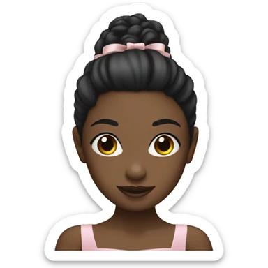 black ballerina with tutu sticker