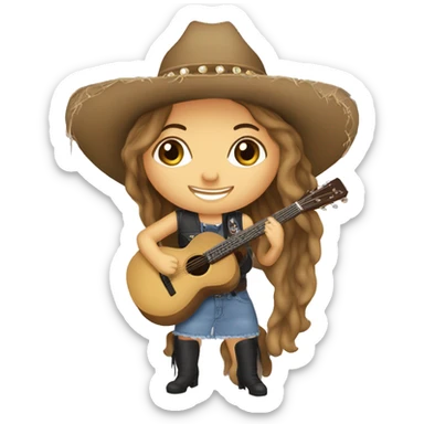 Katie Kaupp as a country musician in Las Vegas sticker
