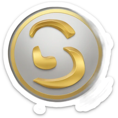 gold super curved coin with large "0" label in center sticker