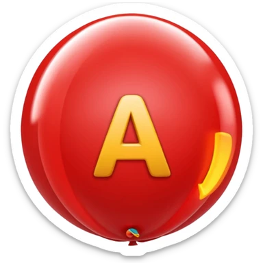 Quiero un emoji de un globo de la letra "A" sticker