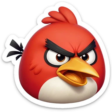 red angry bird sticker