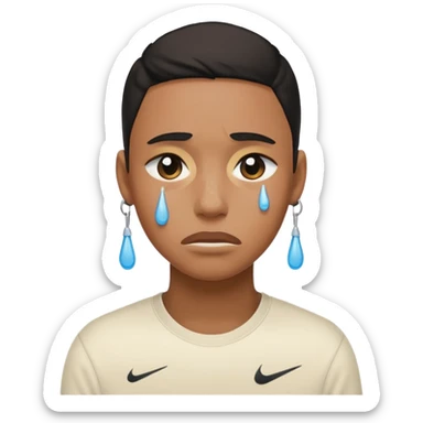 make a crying person i nike tech emoji sticker