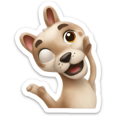 Animals waving goodbye sticker