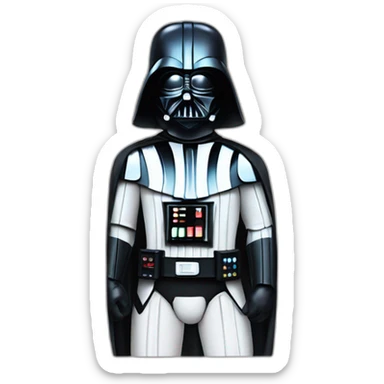 darth vader with jose maria azanr head sticker