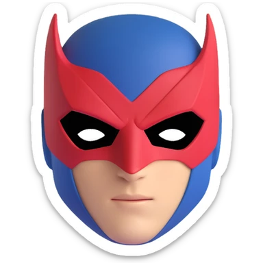 Super hero mask sticker