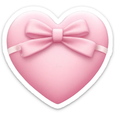 Light pink heart with a bow sticker