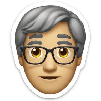 Create a geek with computer sticker