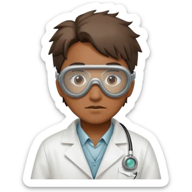 post apocalyptic scientist icon sticker