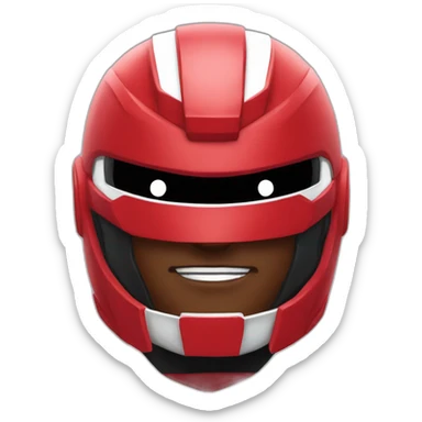 Red mighty morphin sticker
