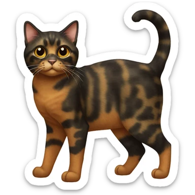 Tortoiseshell Cat Full Body sticker