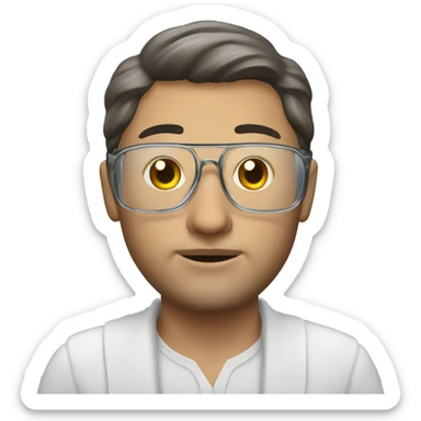 jung man with floatig glas sticker