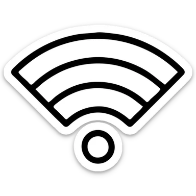 wifi icon symbol simple style black outlined line icon sticker
