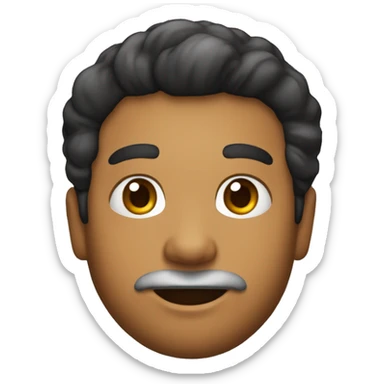 Menino pele morena , com cabelo crespo e barba fechada preta , segurando uma câmera e sorrindo  sticker