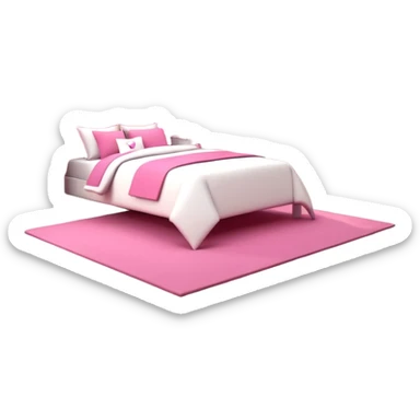 3D rendering realistic still life ultra detailed, HD, 5000x5000 pixels, girls bedroom in girly color scheme sticker