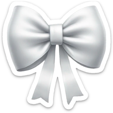 White bow sticker