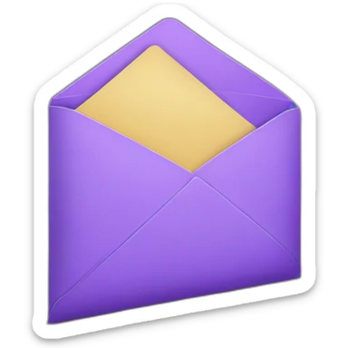 purple envelope opened sticker