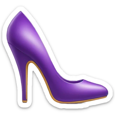 high heel purple  sticker