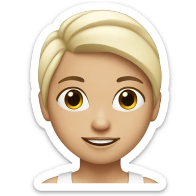 White fitness girl sticker