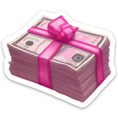 pink money sticker