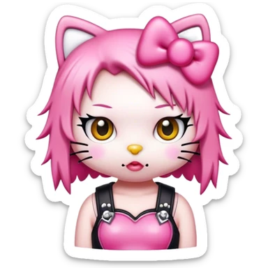  kawaii punk hello kitty sticker