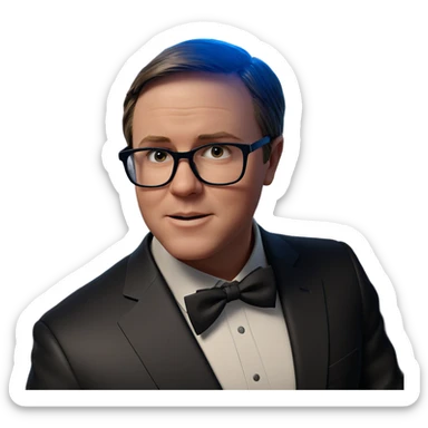 formal portrait of a boy sticker