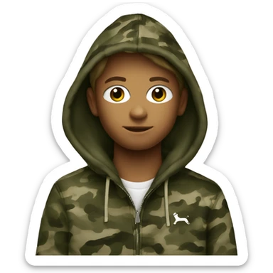 abercrombie & fitch camouflage hoodie sticker