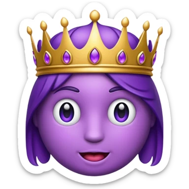 make me emoji purple reminiscent of the name Hünkar sticker