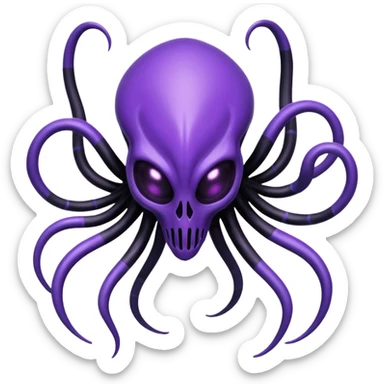 Abstract Ghastly-Haunter-Duskull-Deoxys-Xenomorph-Venom-ET-hybrid-fantasy-creature sticker