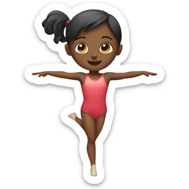 Girl playing gymnastics  sticker