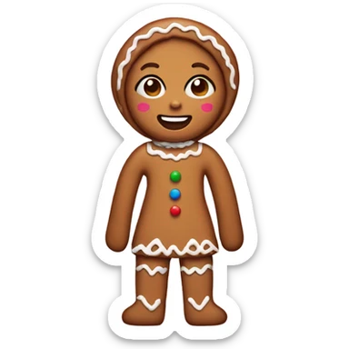 gingerbread girl sticker