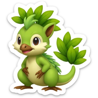  Fey Toony Sprigatito-Grookey-Grovyle-Shaymin-fusion-hybrid sticker