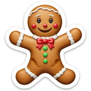 Christmas gingerbread easy sticker