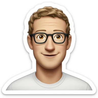 Mark Zuckerberg with spectacles sticker