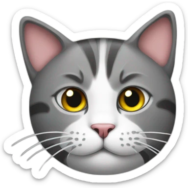 Cat trying to get ball sticker