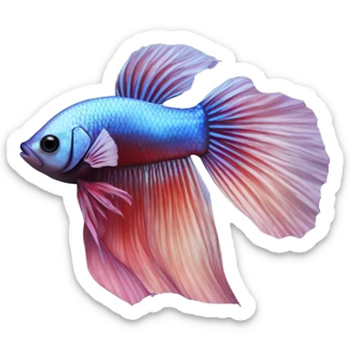 Over halfmoon Betta fish sticker