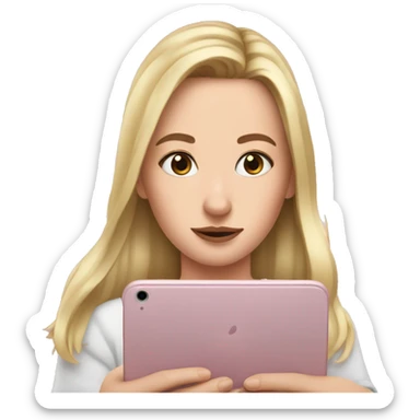 Lazy white girl scrolling on TikTok  sticker