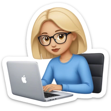 girl with  laptop sticker