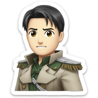 captain levi from attack on titans sticker