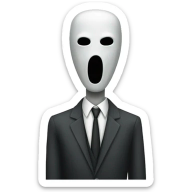 Slenderman scary sticker