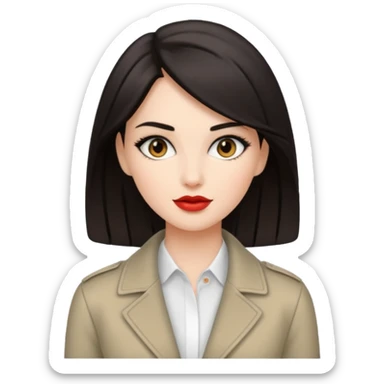 Stylish fashion female sticker